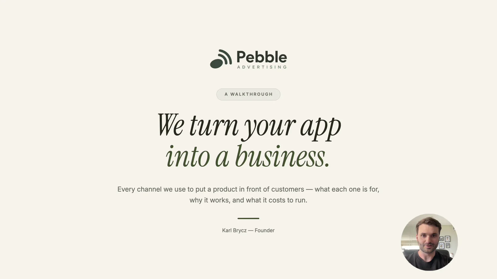 Pebble Advertising showreel
